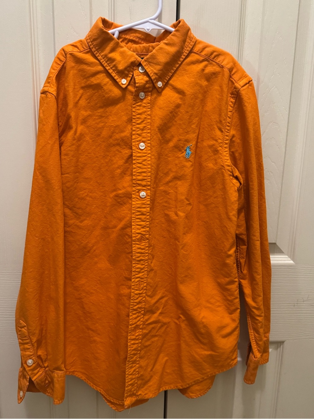 Ralph Lauren Orange Long‑Sleeve Button-Down Shirt